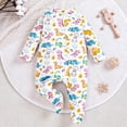 thumbnail image 2 of CAUYDY Infant Boy Romper Preemie Long Sleeve Sleepers for Girl Newborn Comfy Pajamas Fall Winter Baby Clothes 0-3M 6-9M 12-18M Sizes 0-3 Months,Light Yellow, 2 of 4