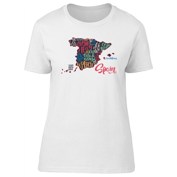 Cool Spain Country And States T-Shirt Women -Image by Shutterstock, Female x-Large