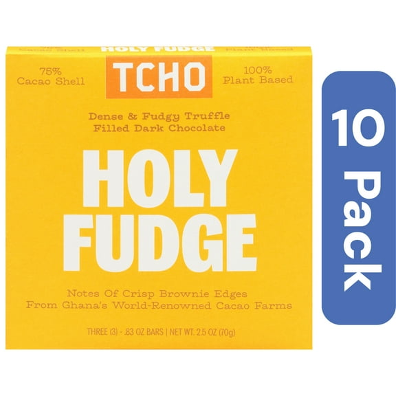 Tcho Chocolate Bar Holy Fudge 2.5 oz (Pack of 10)