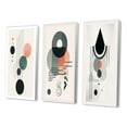 thumbnail image 3 of Designart "Lunar Imagination Geometric Minimalism in Pure Form V" Transitional Wall Art Set Of 3 - Abstract Transitional Pink Gallery Set For Office Decor, 3 of 6