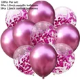 thumbnail image 3 of 10 piezas/lote de globos de látex con confeti rojo, rosa y dorado para fiesta de cumpleaños, globos metálicos para niños y adultos, bolas de helio, decoración para fiestas de bodas, 3 of 5