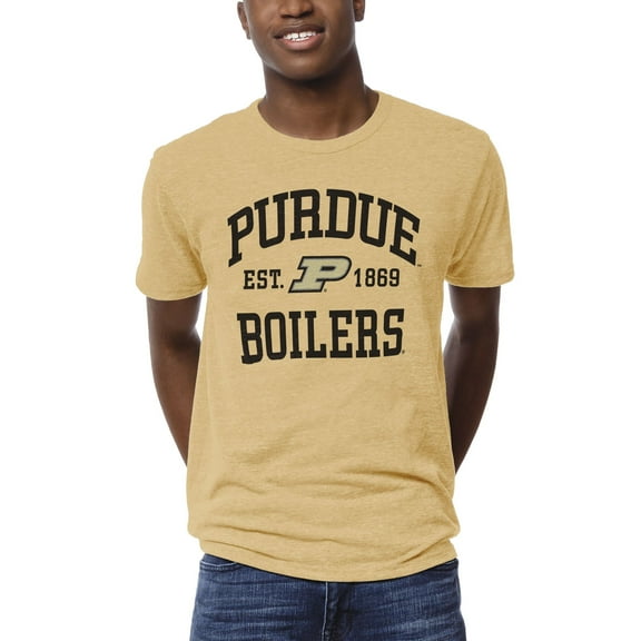 Men's League Collegiate Wear Heather Gold Purdue Boilermakers 1274 Victory Falls T-Shirt