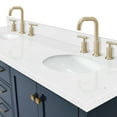 thumbnail image 6 of Ariel Cambridge 72 Inch Double Oval Sink Bathroom Vanity With Carrara White Quartz Countertop 1.5 Edge In Midnight Blue, 6 of 10