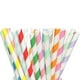 thumbnail image 2 of Pajitas Papel Desechables A Rayas Colores Suministros para Fiestas (multicolor) 25 Uds., 2 of 9