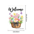 thumbnail image 4 of Welcome Easter Bunny Basket With Flowers And Eggs Garden Flag For Home Outdoor Garden Yard Decor 12x18 Inch, 4 of 5