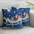 thumbnail image 3 of PHYHOO  Bundles, Merry Christmas Decorative Sled Pillow Covers, Blue, Outdoor Waterproof Pillow Inserts, 3 of 5