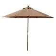 thumbnail image 5 of Yellow Balau Hardwood 6-rib Push-up Pully System Umbrellla, 5 of 6