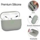 thumbnail image 2 of Funda Protectora Compatible con AirPods Pro, Funda Protectora de Silicona Antigolpes, Ultrafina, Suave, Antideslizante Funda Protectora para AirPods Pro, Paquete de 2, Gris/Azul Oscuro, 2 of 4