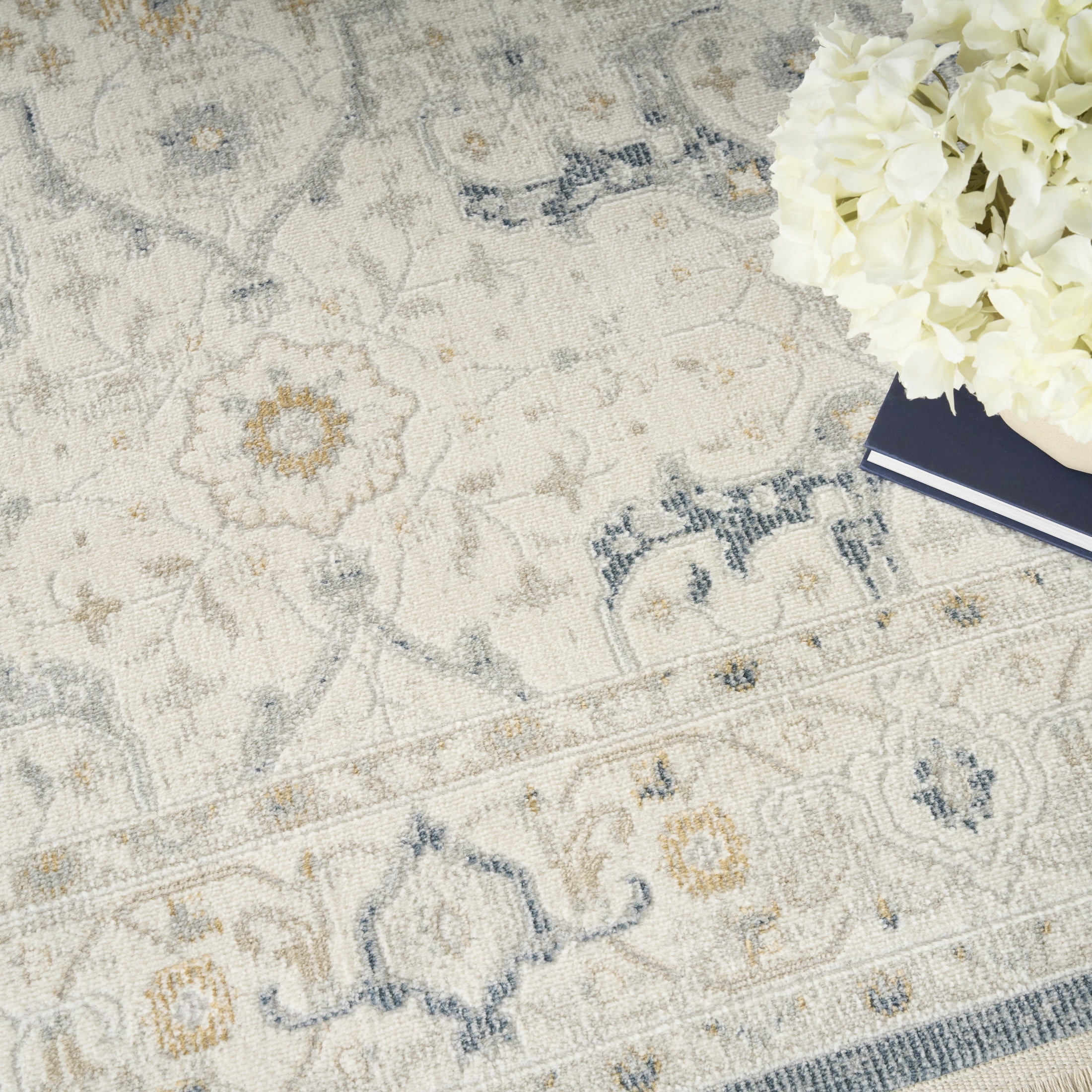 Nourison Pardis 7'10" x 9'10" Light Blue Vintage Indoor Rug