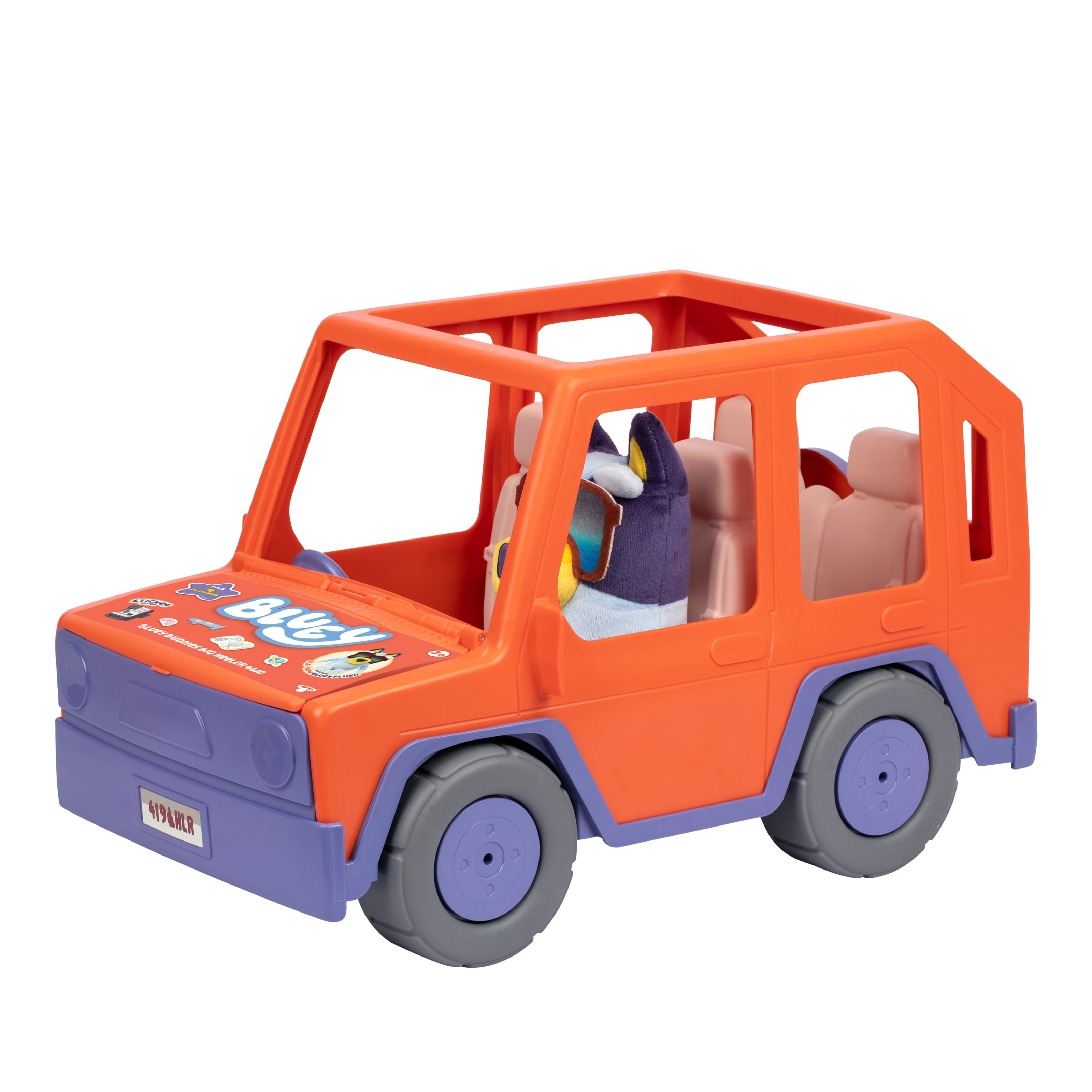 Bluey Buddies Big Heeler 4WD, Take Your Bluey Plushies for A Ride in the Mega Sized Heeler 4WD, Car Fits Up To 4 Plushies, Ages 3+