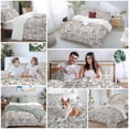 thumbnail image 5 of 3 Piece Sage Green Leaf Duvet Cover Set California King,Microfiber Comforter/Quilt Cover with Corner Ties and 2 Pillowcases,Retro Farmhouse Plant Floral Branch All Season Bedding with Zipper Closure, 5 of 8