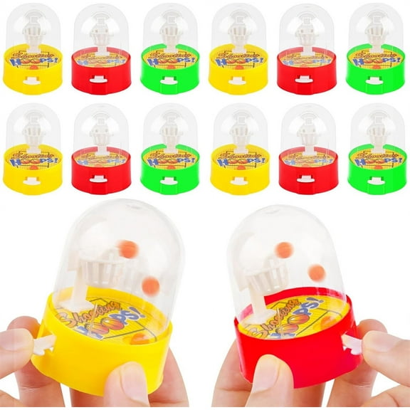 NOGIS 12 Pack Mini Finger Basketball Shooting Game, Party Favors Basketball Party Decoration Mini Handheld Desktop Table Classroom Rewards, Carnival Prizes for Kids