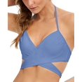 thumbnail image 3 of Sundazed Simone Wrap Bikini Top, Blue, 32 B, 3 of 3