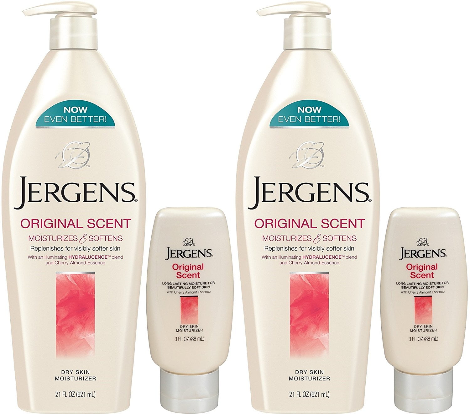 Jergens Original Scent Dry Skin Moisturizer 21 Oz Bottle + Bonus 3 Oz