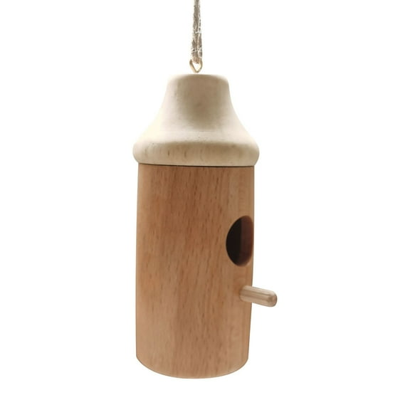 Fengerxian Garden Supplies Tools Wooden Hummingbird House Wooden Hanging Hummingbird House Outdoor Patio Decoration Mini Bird Bird Feeder