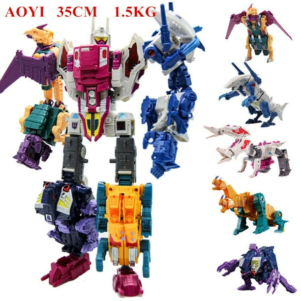 Figura de acción de TransFormers 5 en 1 para niños, Robot transFormable de 40CM, modelo de coche, escalera, camión de bomberos, ingeniería