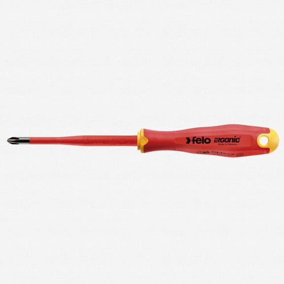 Felo E-slim Insulated #2 x 100mm Pozidriv Screwdriver