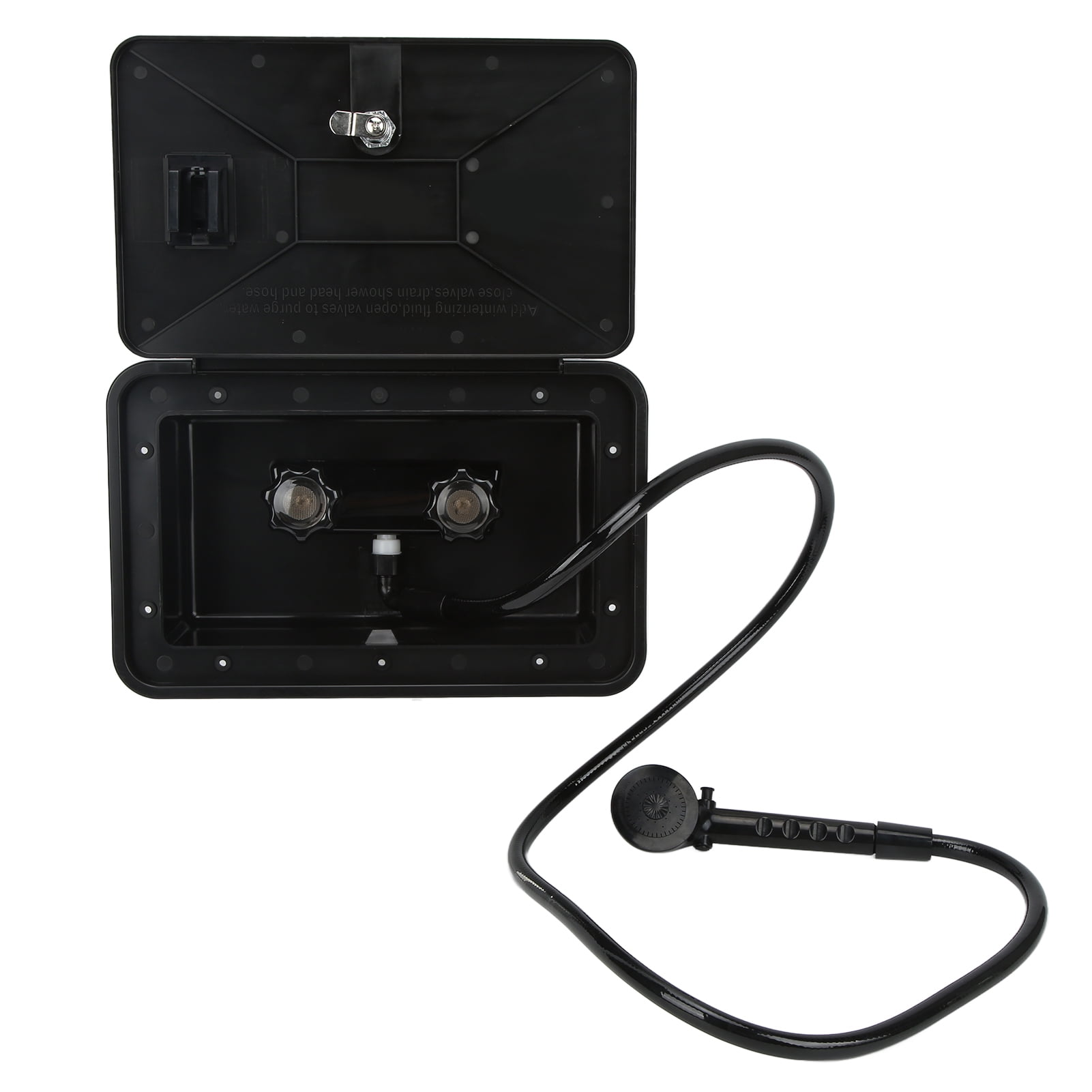Cergrey Black ABS Exterior Shower Box Kit With 2 Keys RV Accessories