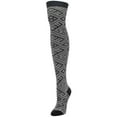 thumbnail image 2 of MeMoi Checkers & Weaves Over The Knee Socks - Womens - Female, One Size, Ocean Depths, 2 of 5