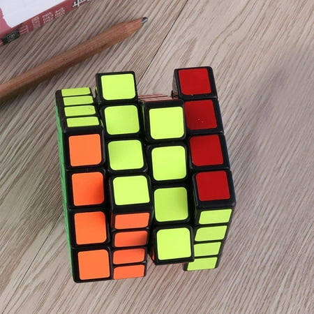 FeelGlad 4x4 Stickerless Speed Rubik Cube, Black Base Magic Rubik 6 Color Puzzles Educational Special Toys Brain Teaser Gift Box, Develop Brain Logic Thinking