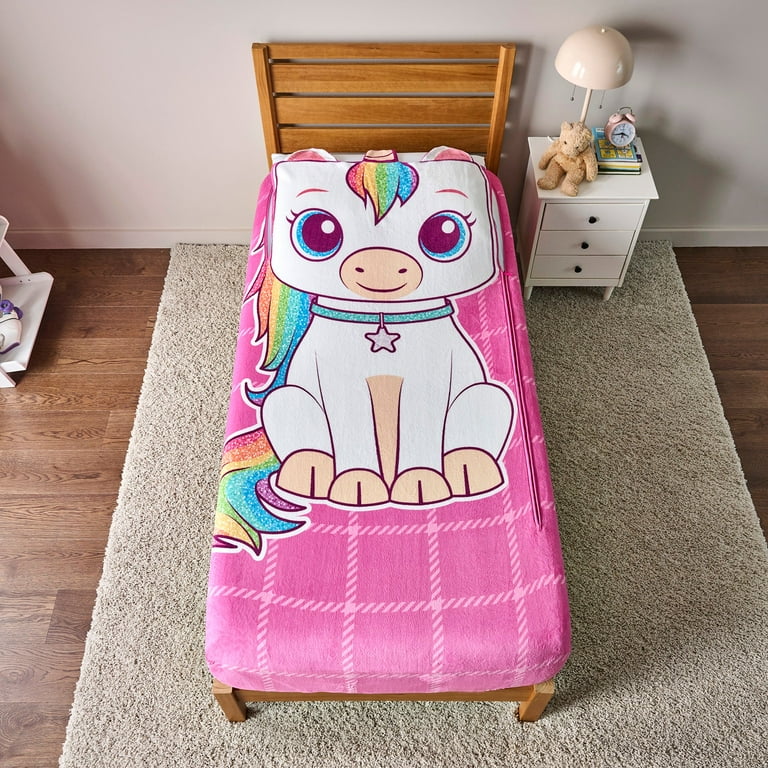 ZippySack Twin Bed Zip-Up Bedding - Unicorn - Walmart.com