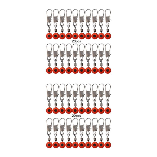 Eigraketly Flotador de pesca de 20/100 Uds., suministros giratorios, herramienta de aparejos, línea de pesca para enganchar, conector de Clip de vástago No.1 2piezas Eigraketly CBP051355