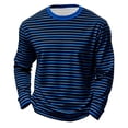 thumbnail image 2 of WOYY Boys Striped Long Sleeve Crewneck T Shirt Casual Unisex Pullover T-Shirt, Sizes 3-14, 2 of 5