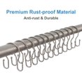 thumbnail image 4 of TENOVEL 24 pcs Double Shower Curtain Hooks Rings, for Shower Curtain Shower Hangers Rings for Shower Rods-Brushed Nickel, 4 of 8