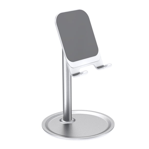 Injueey Soporte ajustable para teléfono móvil, soporte para tableta, soporte de escritorio, soporte portátil para escritorio, soporte para teléfono Teléfono y Comunicación plata