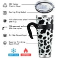 thumbnail image 4 of 40oz Tumbler With Handle,Cow Print Gifts for Women,Cow Print skinny Tumbler with lid and Straw,Cow Print Coffee Travel Mug Cup Water bottle,Cow Print Stuff, 4 of 6