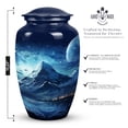 thumbnail image 2 of Moonlit Mountain Majesty - Large Urns For Human Ashes - Cremation Urns For Men - Urn For Human Ashes - Burial Urns For Adult Human Ashes (10inch), 2 of 5