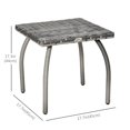 thumbnail image 2 of Grey Rattan Coffee Table - 18" Square Outdoor Side Table with PE Wicker | Patio, Garden, Balcony Furniture - Durable & Weather-Resistant Design, 2 of 7