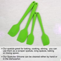 4pcs Kitchen Cooking Silicone Spatula Set Heat Resistant Turners Scraper Baking Utensils Green