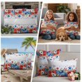 thumbnail image 5 of 4th of July Outdoor Waterproof Pillow Covers, Red Blue Independence Day Floral Star Vintage Decorative Rectangle Throw Pillowcase Sofa Cushion Sham for Patio/Couch/Chair, 20"x12" 2 Pack, 5 of 8