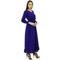thumbnail image 3 of Bimba Women's Cotton Smocked Waist Long Casual Maxi Dress, 3 of 6