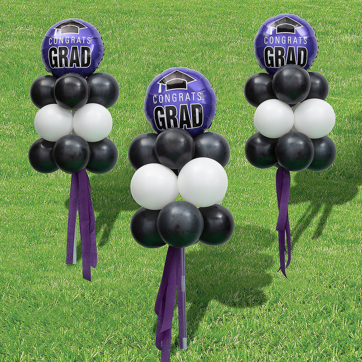 Purple Graduation Balloon Yard Stake Topiary Kit, Party Decor, 55
