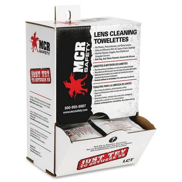 Crews Lens Cleaning Towelettes - For Goggle, Face Shield, Glasses, Lens - Anti-static, Anti-fog, Pre-moistened - 100 / Box Crews Lens Cleaning Towelettes - For Goggle, Face Shield, Glasses, Lens - Anti-static, Anti-fog, Pre-moistened - 100 / Box