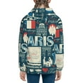 thumbnail image 6 of Naloa France and Paris Teenage Zipper Hoodie, Long Sleeve Zip Up Hoodies Casual Jackets Tops for 7-12 Years-Medium, 6 of 6
