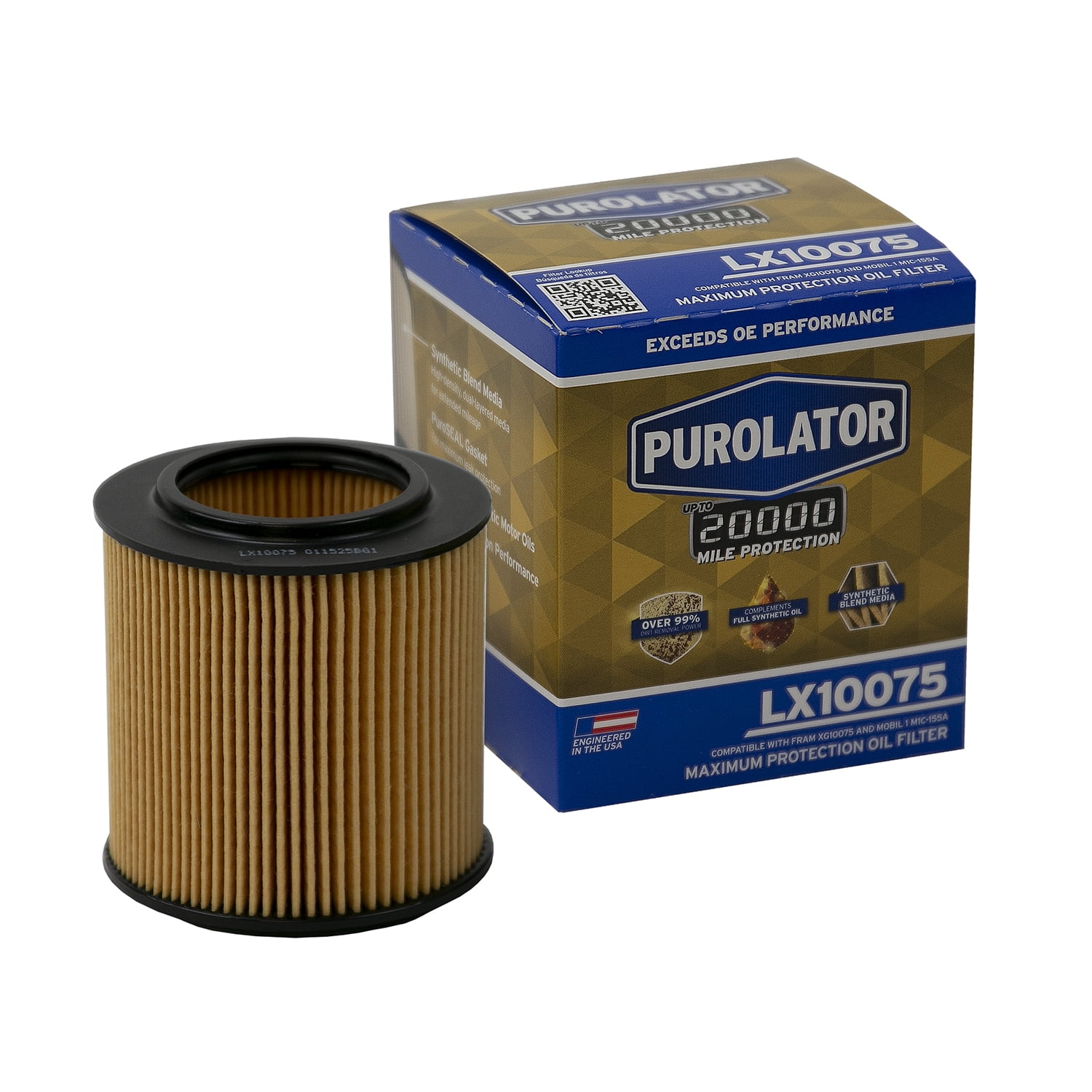 Genuine Kawasaki 2 pack Oil Filter, Part Number 16097-0008