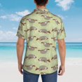 thumbnail image 4 of Honeii Twig Sloth Print Men’s Hawaiian Shirt,Classic Button-Down Short Sleeve Shirt, for Beach, Vacation, and Outdoor Activities,3X-Large, 4 of 7