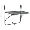thumbnail image 4 of vidaXL Hanging Balcony Table Folding Outdoor Table Patio Railing Table Steel, 4 of 9