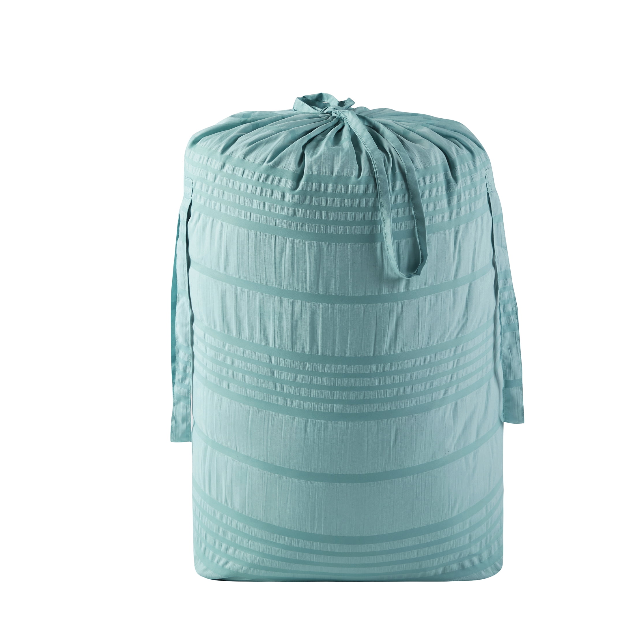 VCNY Home Ultimate Bedding Bundle 10-Piece Teal Seersucker Textured Bed in a Bag, Twin/Twin XL