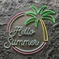 thumbnail image 3 of Handmadetneonsign Hello Summer Neon Sign, Summer Holiday Wall Art Decor, Hotel Home Signboard Wall Decor, 3 of 5