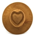 thumbnail image 2 of OOOUM Unisex Heart Top Fedora Hat Classic Wide Brim Jazz Hat Suede Dress Hat for Women Men, 2 of 3