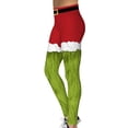 thumbnail image 2 of Leggings navideños para mujer con alegres estampados digitales, cintura alta, corte ajustado: estilo festivo único y elegante, 2 of 6
