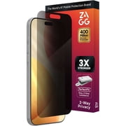 ZAGG InvisibleShield – Apple iPhone 17 Pro Max Glass Shield Privacy Screen Protector, PerfectFit™ Installation, 3x Stronger Glass, Impact & Scratch Protection