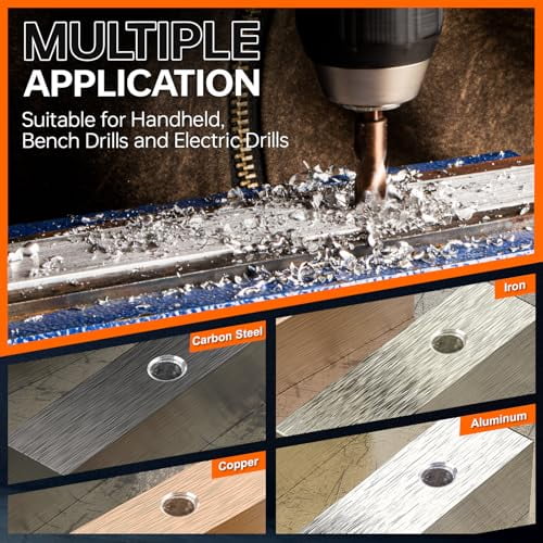 6-Piece Cobalt Stubby Drill Bit Set - Short 1/4" Hex Shank Bits for Metal, Hardened Steel, Wood & Plastic (3/32" to 3/8")
