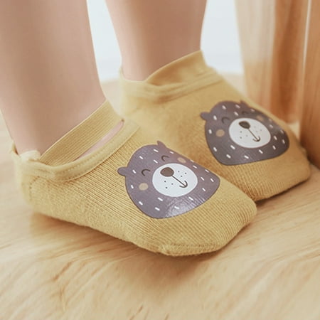 

CAICJ98 Toddler Sneakers Baby Socks Shoes Soft Soles Spring and Winter Walking Early Education Baby Snow Shoes Socks Solid Color Yellow