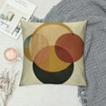 thumbnail image 2 of JEUXUS Boho Simple Circle Pattern Pillow Covers Decor Throw Pillow Covers Abstract Square Pillowcase for Bedroom Couch Outdoor, Beige, 2 of 5