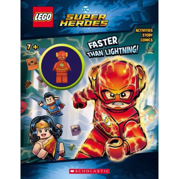 Pre-Owned Faster Than Lightning! [With Minifigure] (Paperback) 1338225316 9781338225310